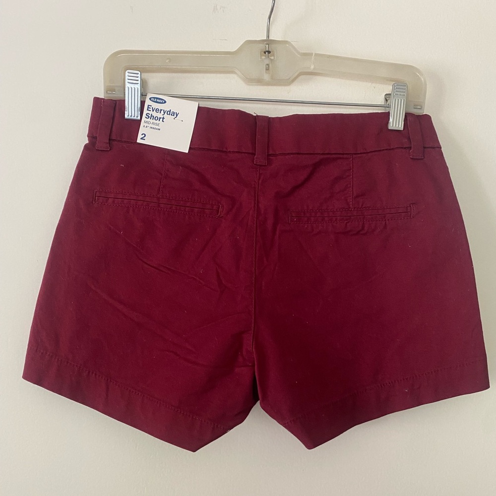 NWT Old Navy Women’s Everyday Chino Shorts, Size 2, Preppy Coastal Academia Boho - Picture 3 of 5